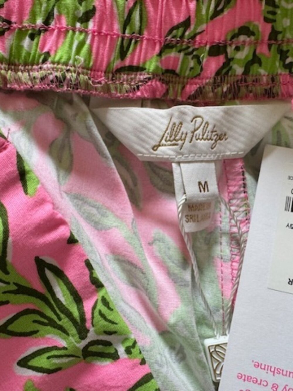 Lilly Pulitzer Alista Stretch Shorts Animal Print w/ Pockets Rousseau Pink Sz M - Picture 6 of 8